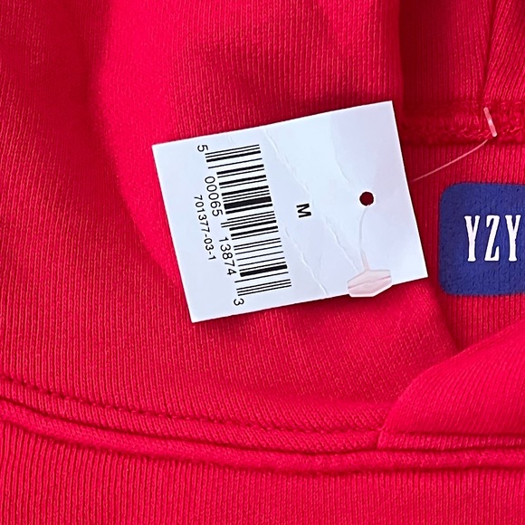 Yeezy GAP YZY - Red Adult Men's Hoodie NWT - Picture 3 of 3